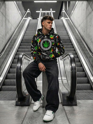 Pánska Mikina Čierna OZONEE O/B269Z