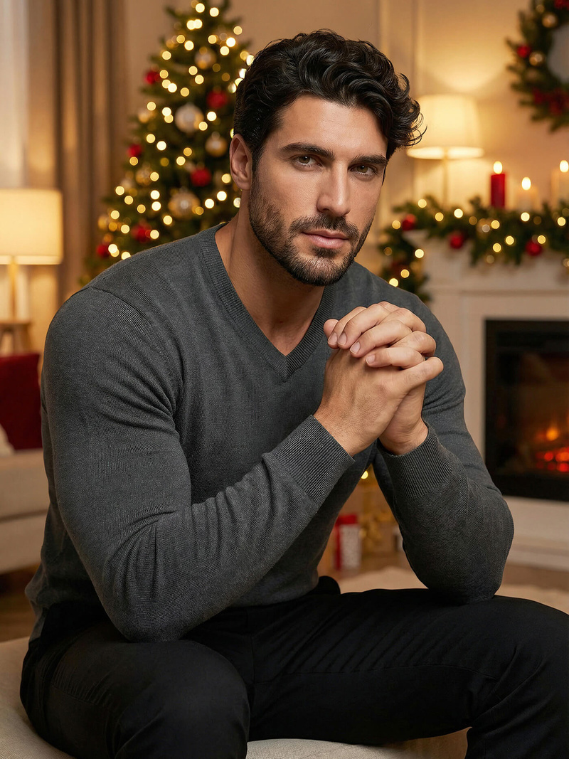 Pánsky Sveter Grafitový OZONEE NB/MMB601/3Z