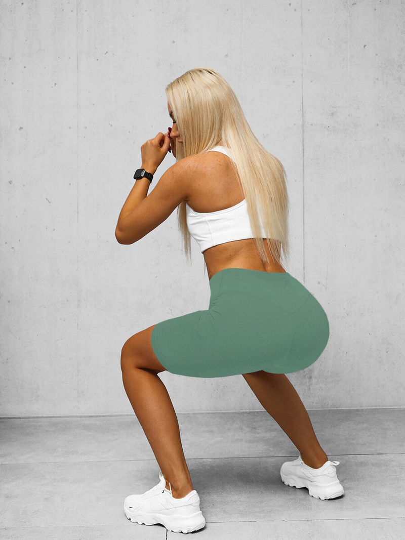 Krátke dámske legíny mentolové OZONEE O/K5-J