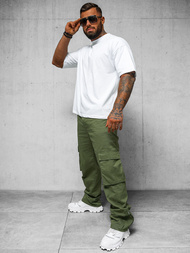 Pánske Nohavice Khaki OZONEE O/G3016Z