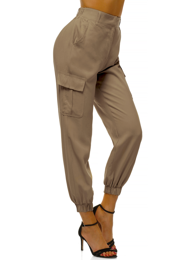 Dámske jogger nohavice Tmavo-Béžové OZONEE O/HM005