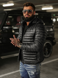 Pánska Bunda Čierna OZONEE JS/16M9336/392BZ