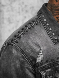 Pánska Riflová Bunda Čierna OZONEE NB/MJ504NZ