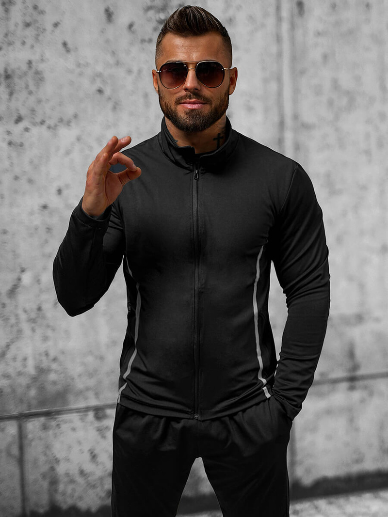 Pánska Bunda Čierna OZONEE JS/M10309