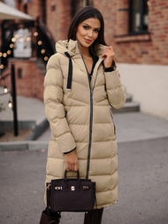 Dámska bunda béžová OZONEE JS/M736/62Z