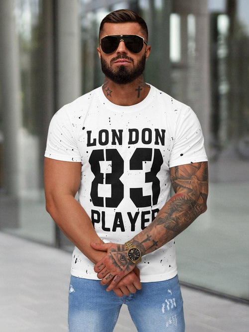 Pánske Tričko Biely OZONEE JS/8B1388/1