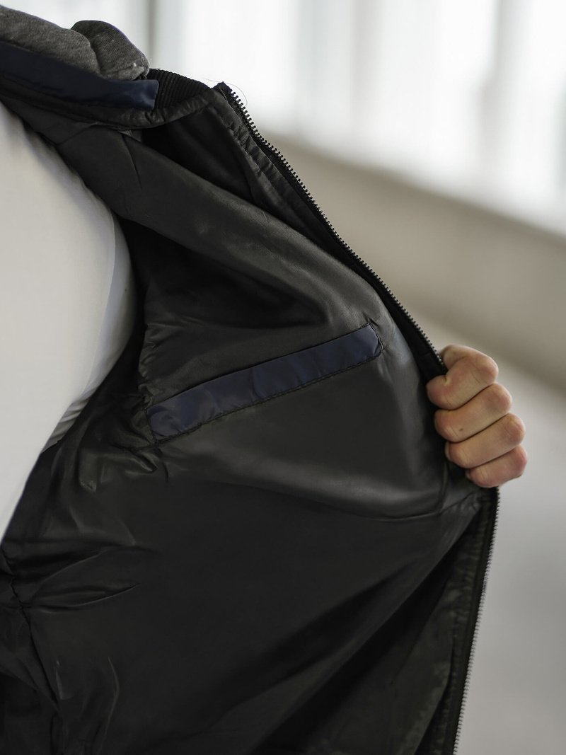 Pánska Bunda Námornícka Modrá OZONEE JS/8M986/215Z