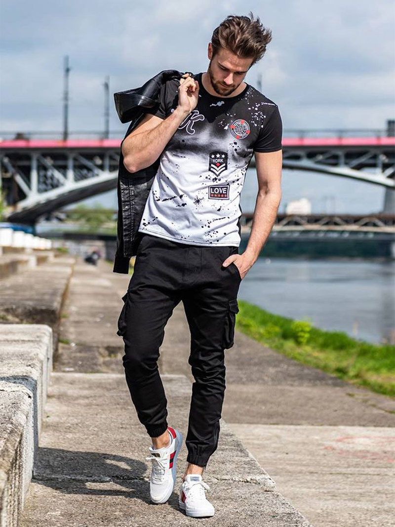 Pánske jogger nohavice Čierne OZONEE A/705