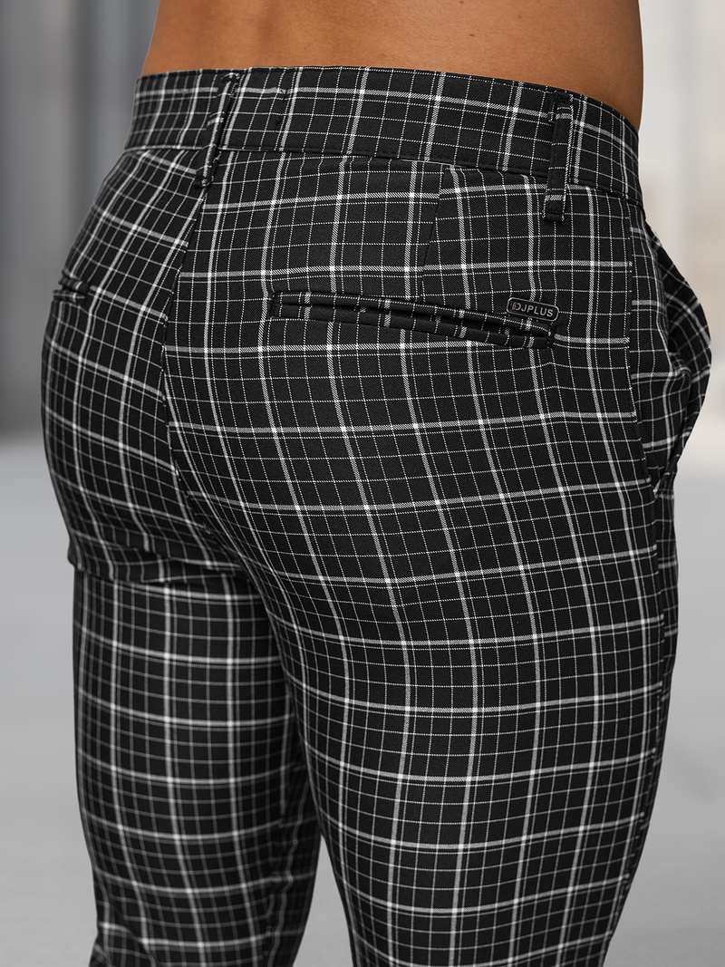 Pánske Chino Nohavice Čierne OZONEE DJ/5515Z