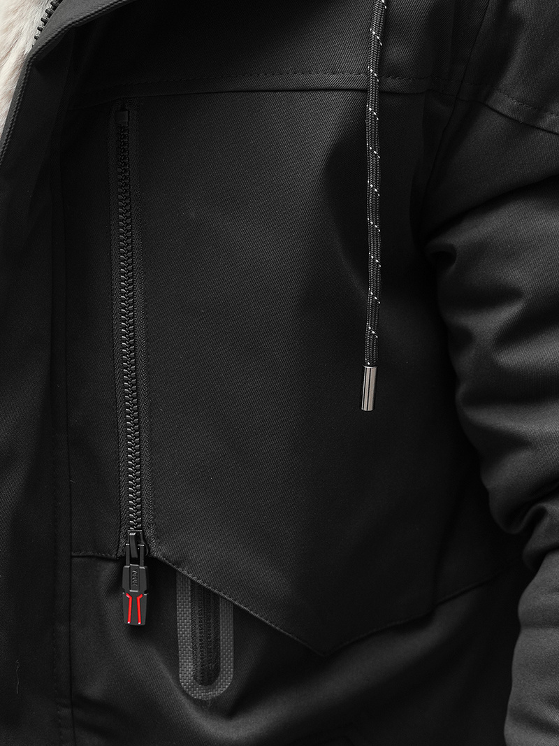 Pánska Zimná Bunda Čierna OZONEE JS/22M38/392