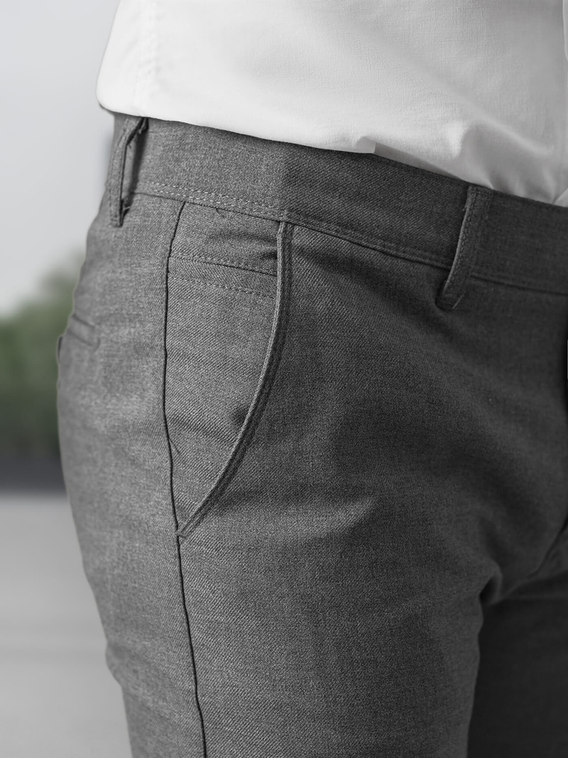 Pánske chino nohavice tmavo-sivé OZONEE V/6545