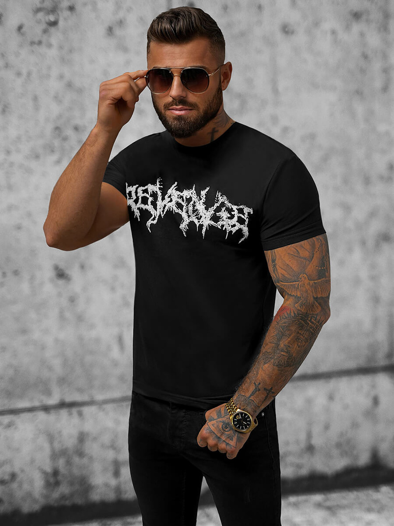 Pánske Tričko Čierne OZONEE NB/MT3027