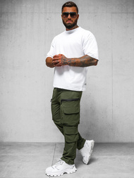 Pánske Nohavice Khaki OZONEE O/PS5526