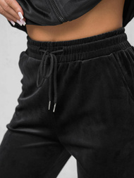 Dámska Velúrová Tepláková Súprava Čierny OZONEE JS/35C1610/3