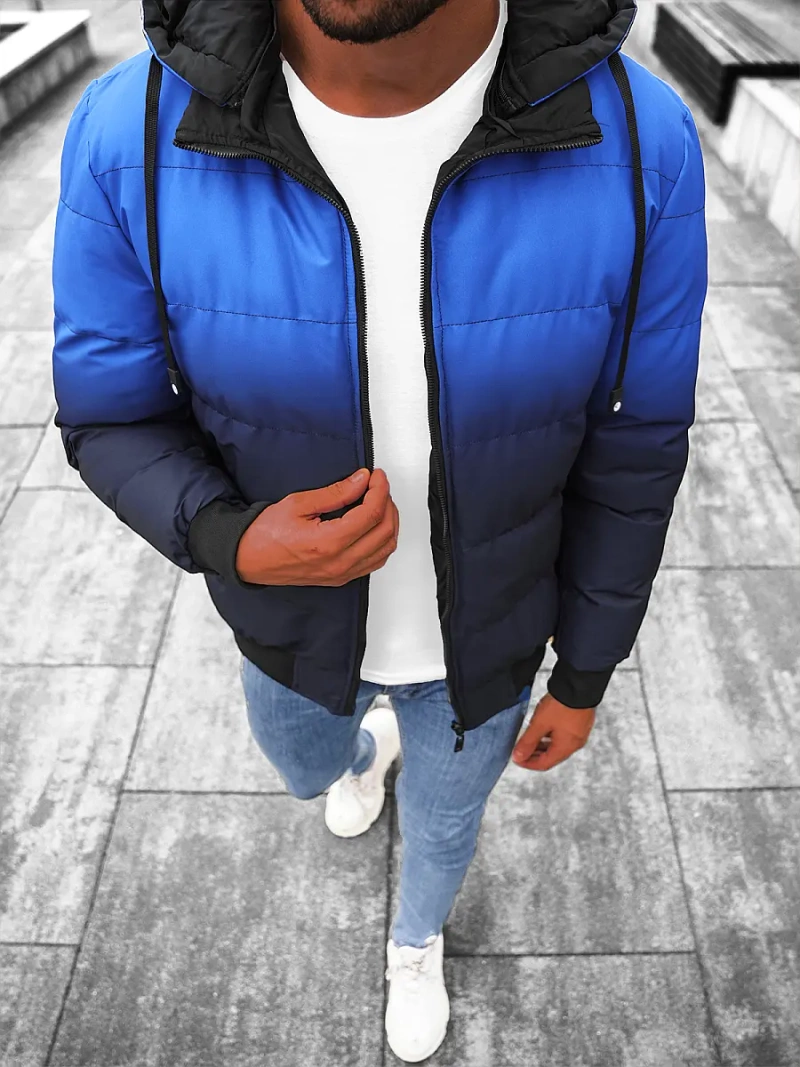 Pánska Obojstranná Bunda Modrá/Námornícka-Modrá OZONEE JS/M760/215