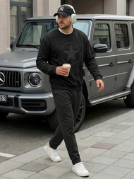 Pánska Mikina Čierna OZONEE JS/8B1991/3