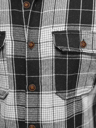 Pánska košeľa čierna OZONEE NB/MC727N