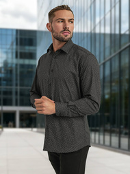 Pánska Košeľa Crna OZONEE V/V184