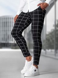 Pánske Chino Nohavice Čierne OZONEE O/P4009Z