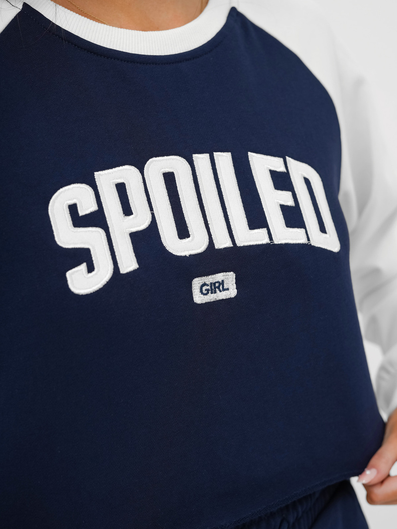 Dámska dvojdielna tepláková súprava námornícke modré-biele OZONEE JS/M58631AB