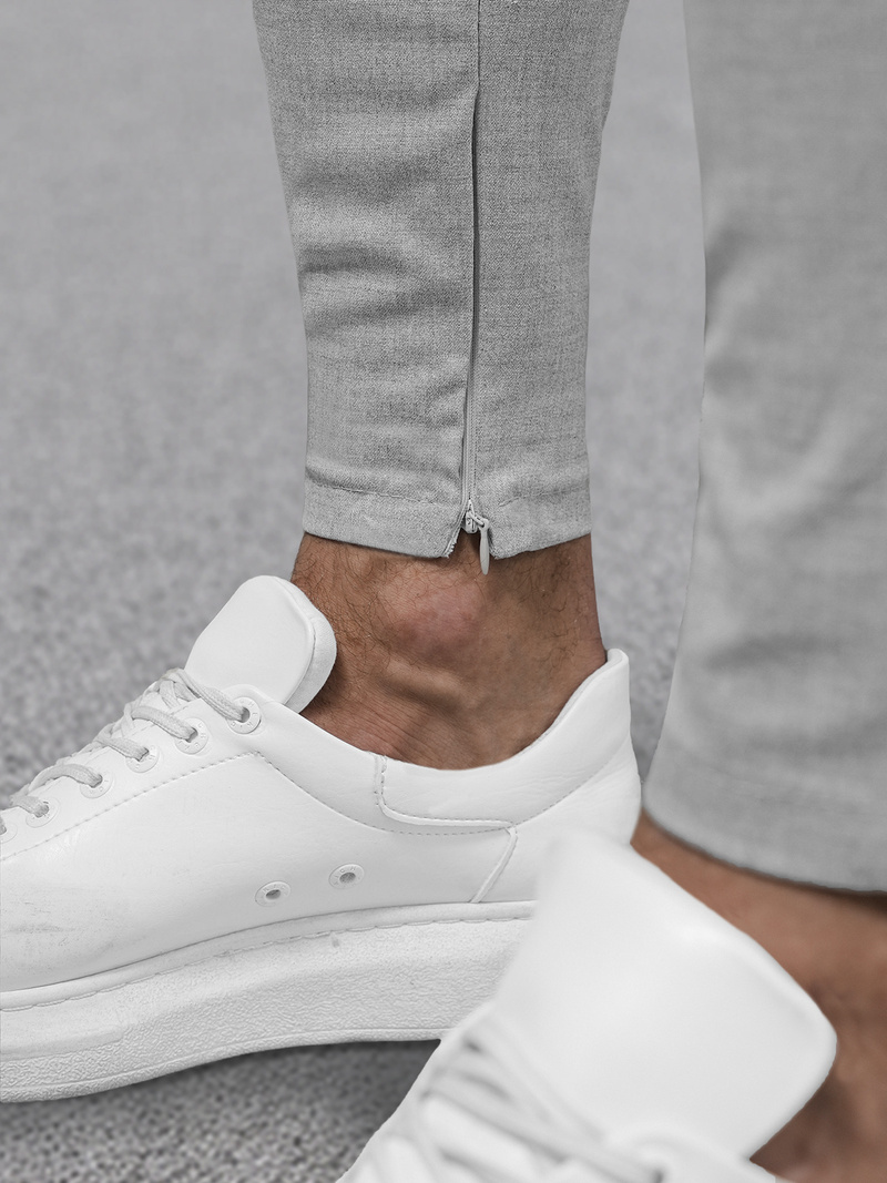 Pánske Chino Nohavice Sivé OZONEE DJ/3300