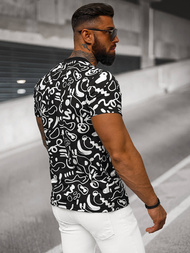 Pánske Tričko Čierne OZONEE JS/8T1205/3