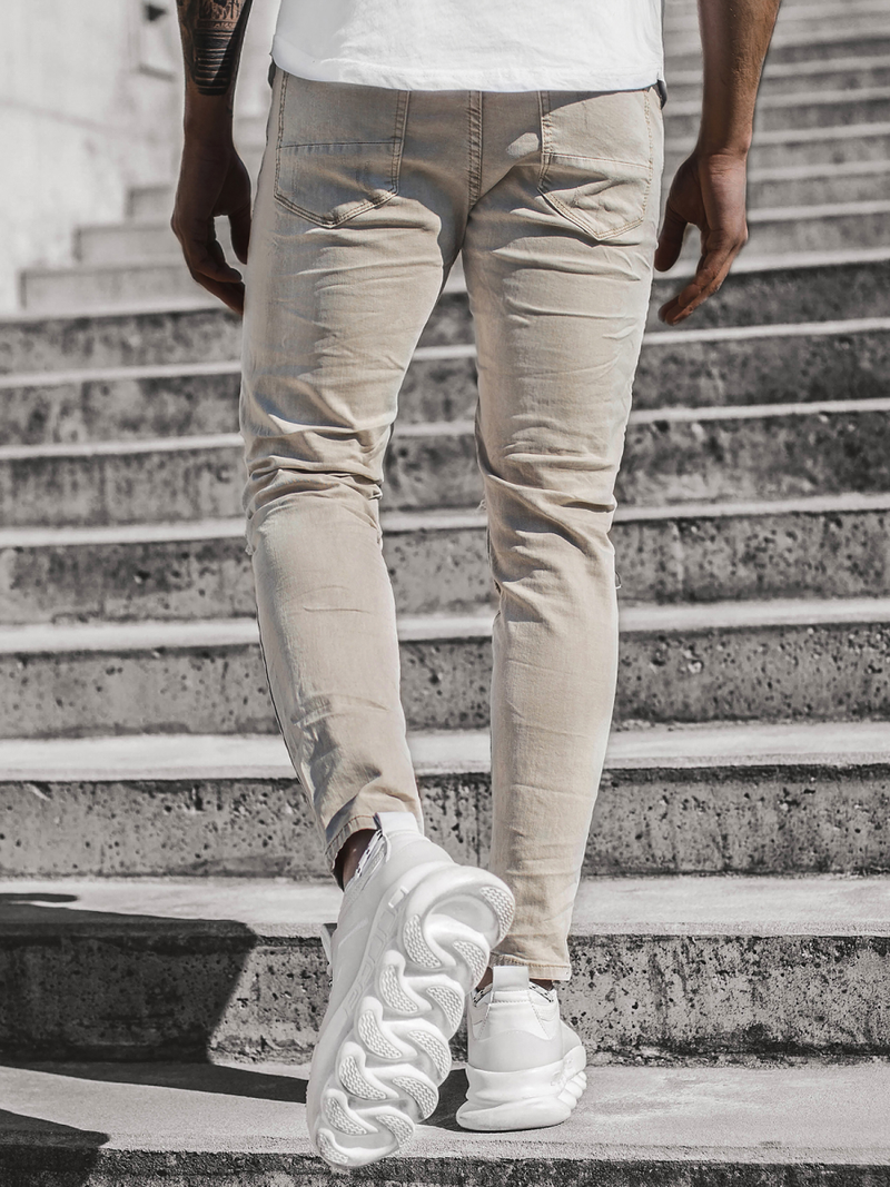 Pánske rifle béžové OZONEE T/82018