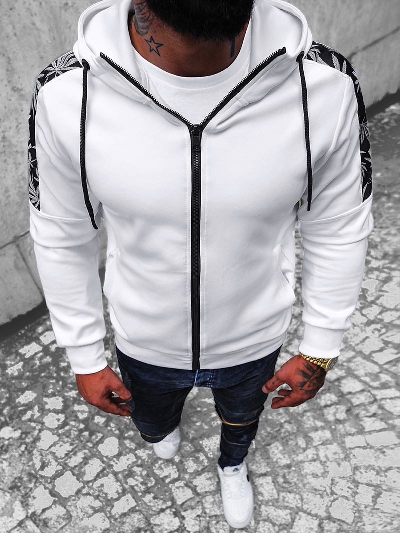 Pánska Mikina Biela OZONEE JS/B8120