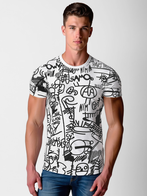 Pánske Tričko Biele OZONEE O/T1269/1Z