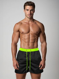 Pánske kúpacie šortky čierno/žlté OZONEE JS/17K561/5Z