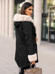 Dámska Zimná Bunda Čierna OZONEE JS/M763/392Z