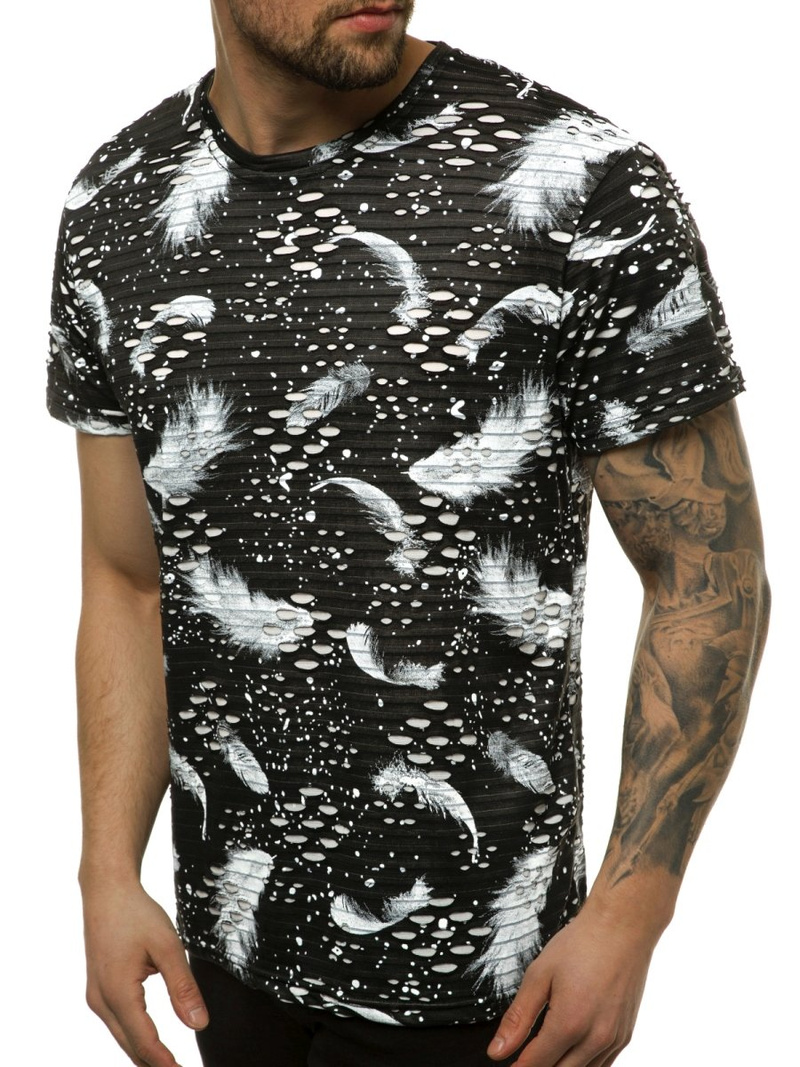 Pánske Tričko Čierne OZONEE JS/KS2111