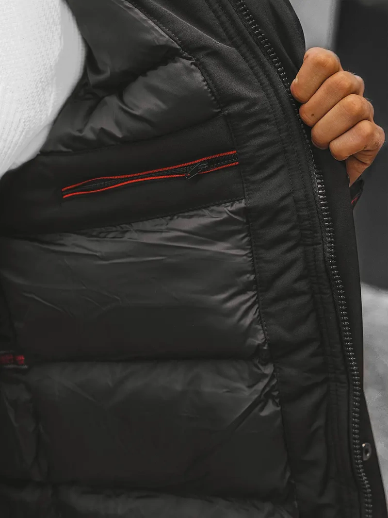 Pánska Bunda Čierna OZONEE JS/M717/392