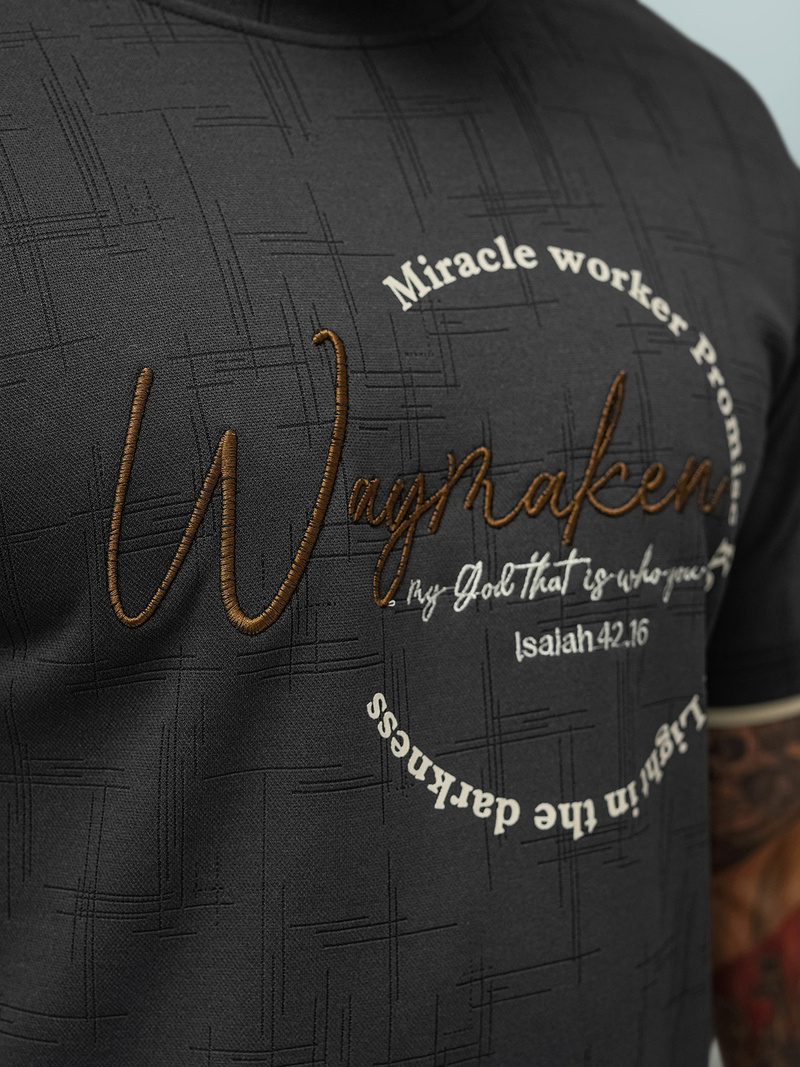 Pánske Tričko Čierne OZONEE O/QQ1535