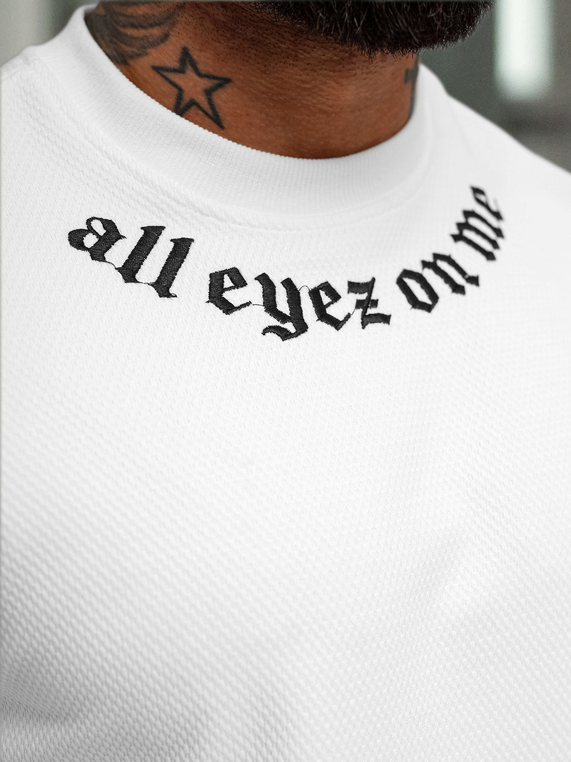 Pánska Mikina Biela OZONEE O/P2027Z