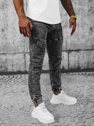 Pánske Jogger Nohavice Čierne OZONEE NB/MP0107N