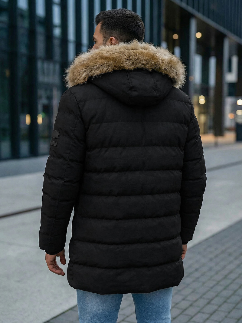 Pánska Bunda Čierna OZONEE JS/5M3122/392Z