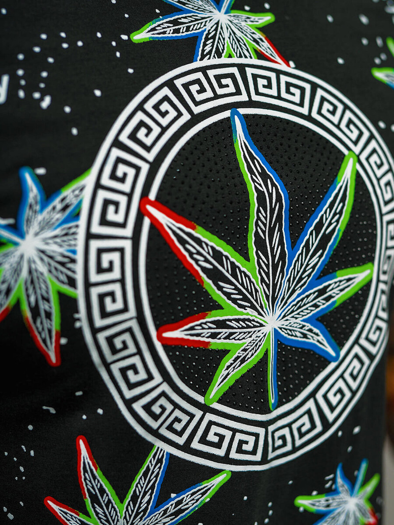 Pánske Tričko Čierne OZONEE O/T136/3