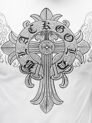 Pánske Tričko Biely OZONEE NB/MT3037Z