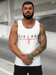 Pánske Tielko Biele OZONEE JS/8B1703/1Z