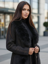 Dámsky Kabát Čierne OZONEE JS/53M5200/1Z