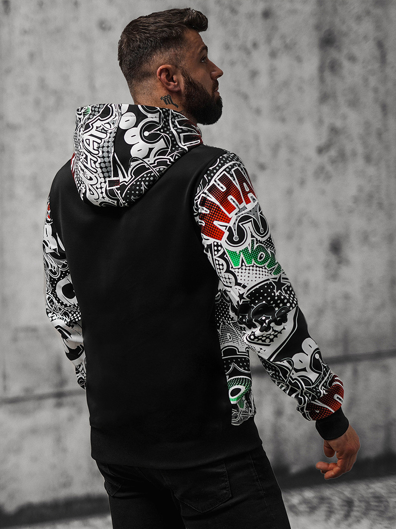 Pánska Mikina Čierna OZONEE O/B270