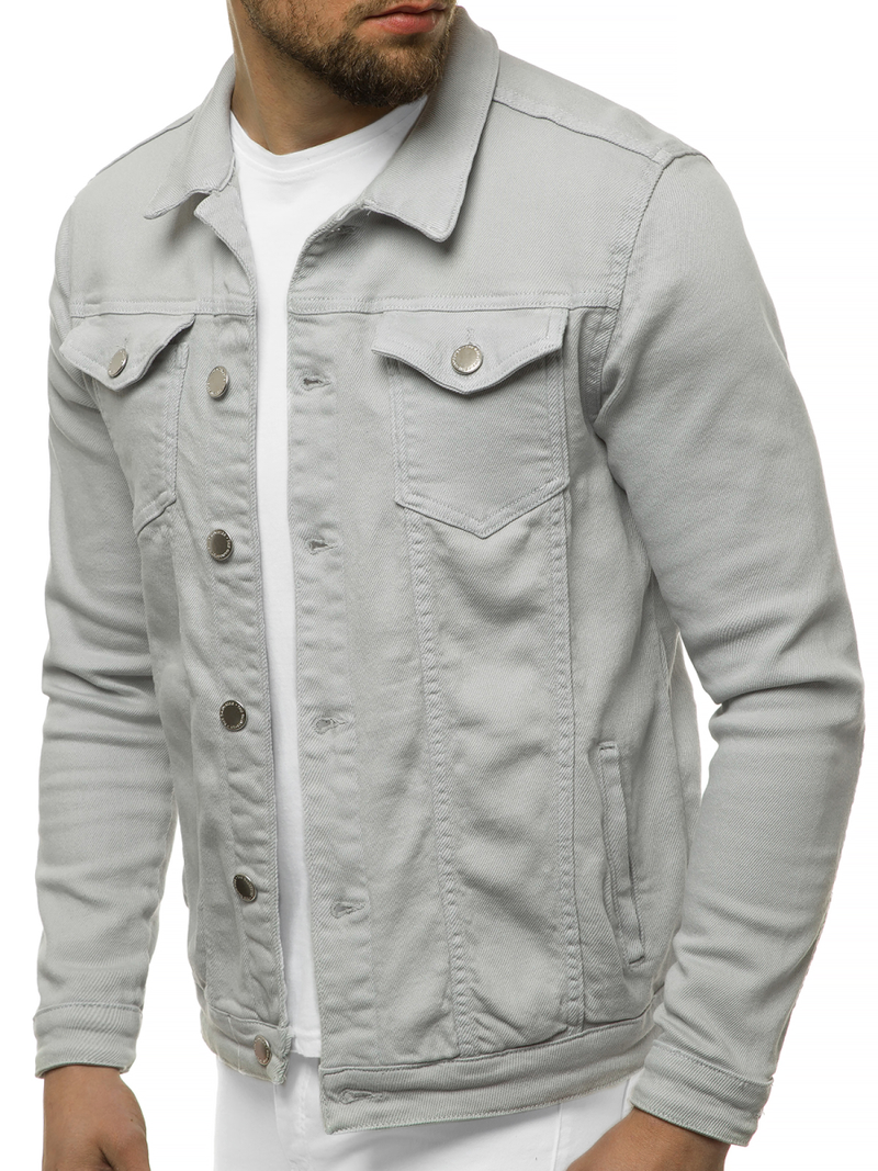 Pánska Riflová bunda Sivá OZONEE G/620