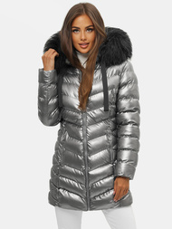Dámska Bunda Strieborná OZONEE JS/M778/401