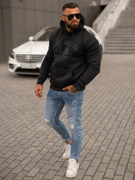 Pánska Mikina Čierna OZONEE JS/8B1356/3