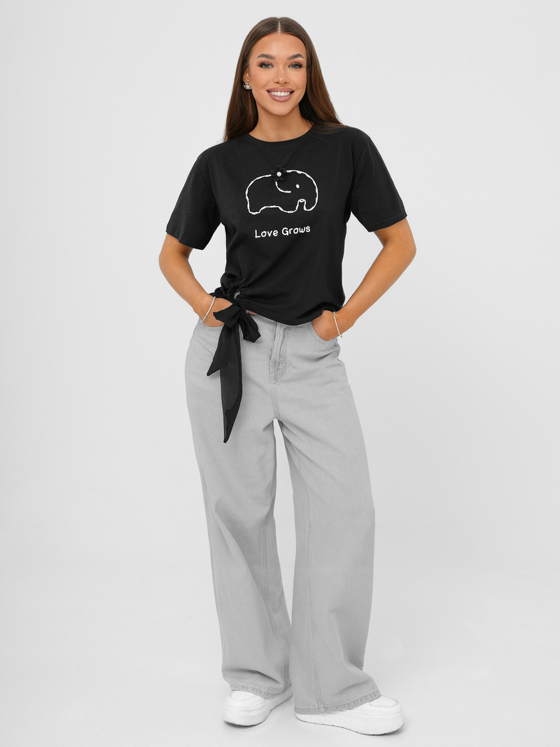 Dámske Tričko Čierne OZONEE JS/RJ77247