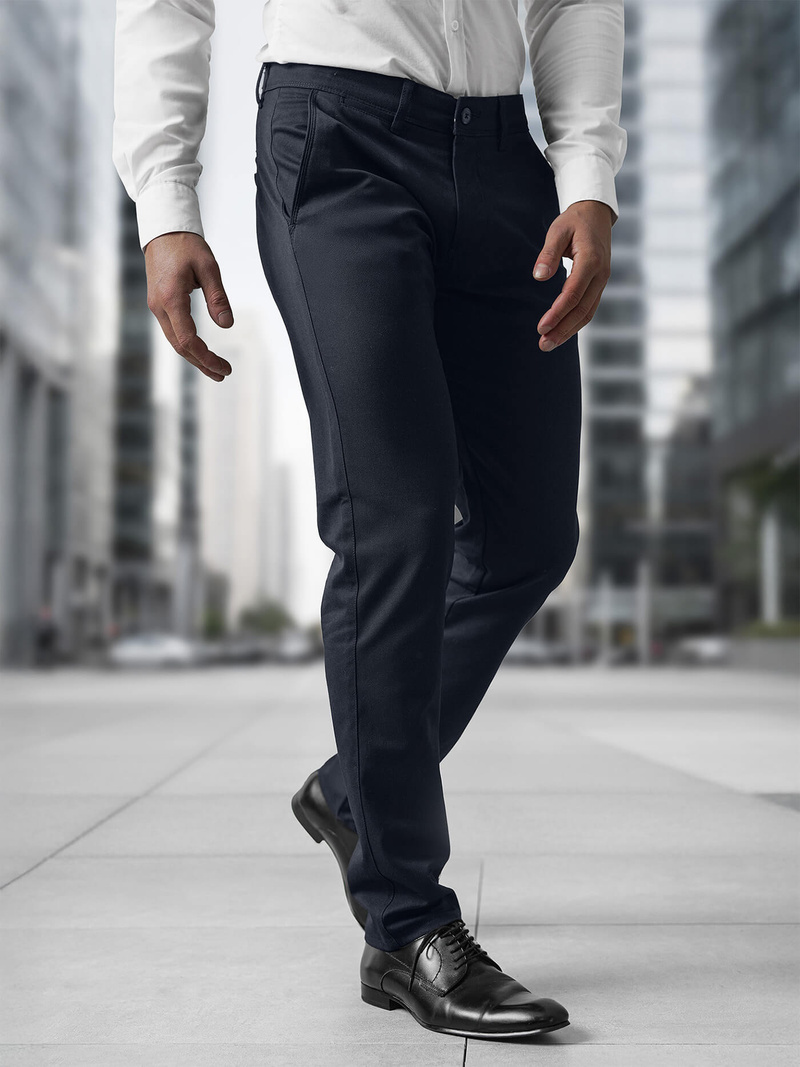 Pánske Chino Nohavice Námornícke Modré OZONEE V/5100