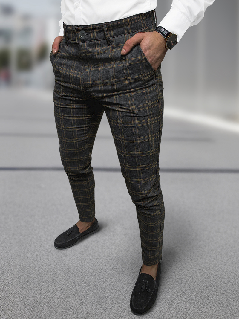 Pánske chino nohavice grafitové OZONEE DJ/5632