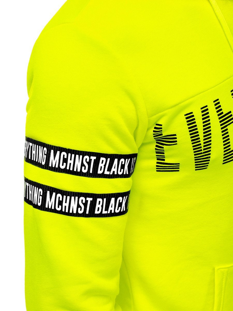 Pánska Mikina žltá neón OZONEE MACH/3123
