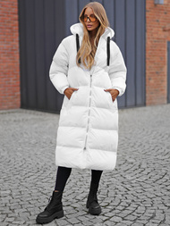 Dámska bunda biela OZONEE JS/5M3163/281Z